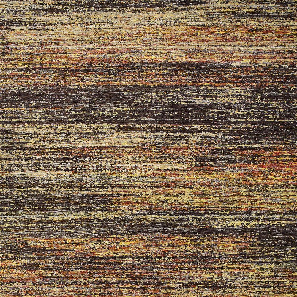 Oriental Weavers Atlas 8037C 2&#39;6&quot; x 12&#39; Gold and Charcoal Runner, , large