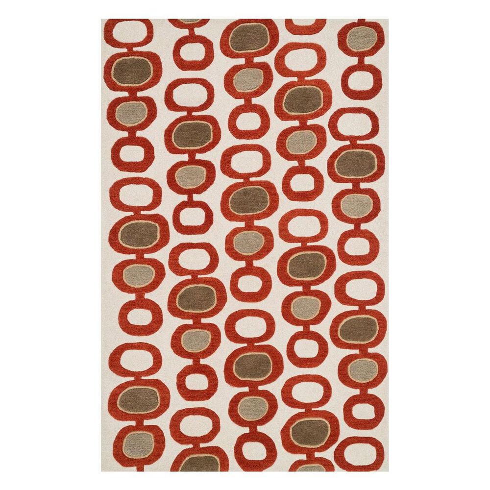 Loloi Nova NV-02 7'6" Square Ivory/Red Area Rug, , large