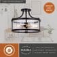 Vaxcel Holbrook 3-Light Semi Flush Mount in Matte Black and Satin Brass, , large