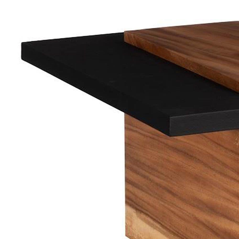 TimberHaus Slant Coffee Table in Natural and Black, , large