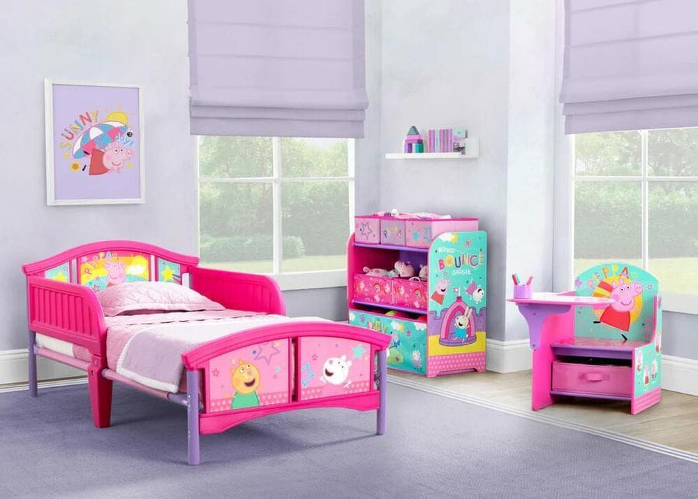 Delta Children Peppa Pig Big Adventures Plastic Toddler Bed in Pink, , large