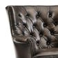 Hooker Furniture Theodore Executive Swivel Tilt Chair in Brown Leather and Dark Wood, , large