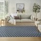 Nourison Twist Reversible 6" x 9" Blue Indoor/Outdoor Area Rug, , large