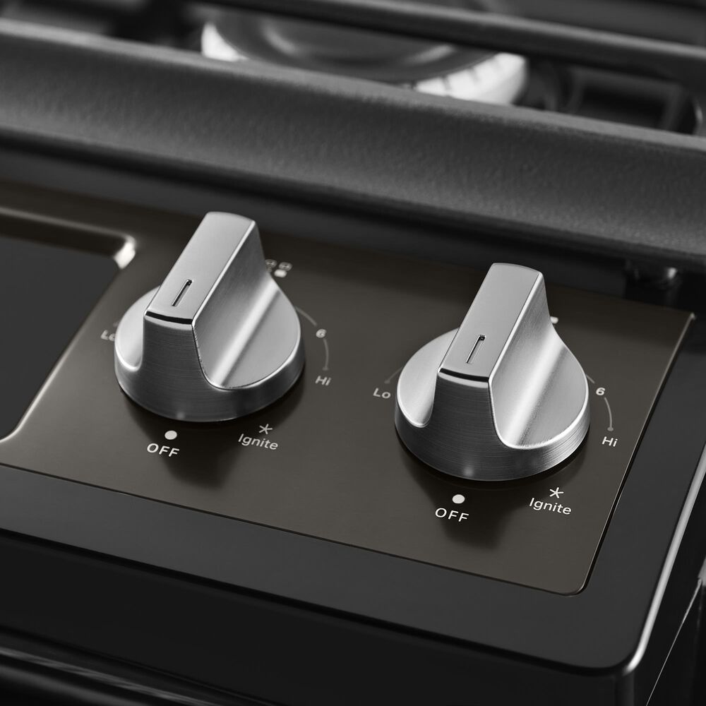 Whirlpool 5 Cu. Ft. Gas Range with Frozen Bake in Fingerprint Resistant Black Stainless Steel, , large