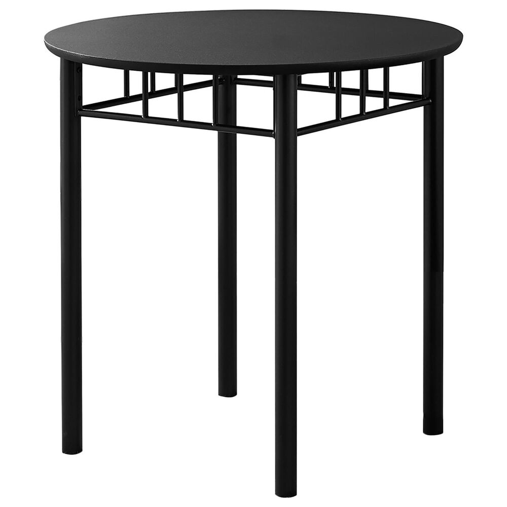 Monarch Specialties 3-Piece Round Dining Set in Black, , large