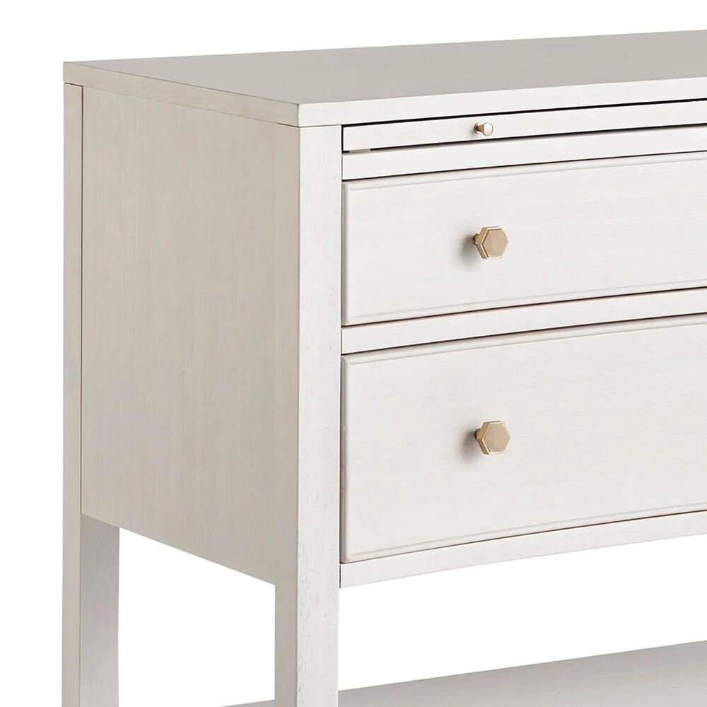 Furniture Worldwide Love Joy Bliss Chelsea Nightstand in Alabaster NFM