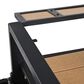 HOMLUX 53" Wicker Outdoor Kitchen Island in Black Brown, , large