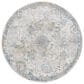 Surya Dresden DRE-2323 Medium Gray, Gray, White, Denim, Mustard and Light Slate 5"3" Round Area Rug, , large