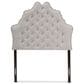 Baxton Studio Hilda Twin Upholstered Headboard in Greyish Beige, , large