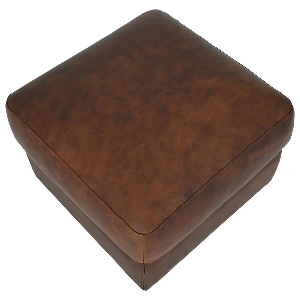 Softline Carusso Leather Ottoman in Whiskey, , large