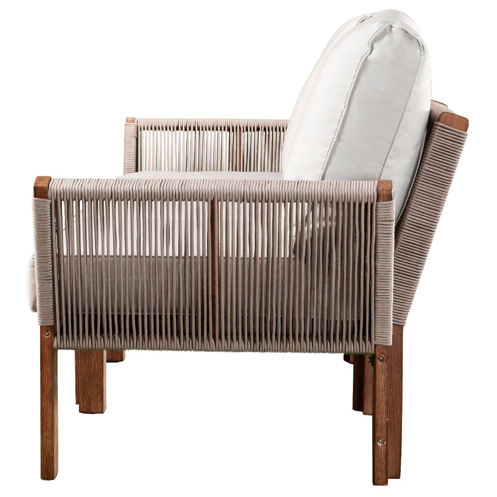 Southern Enterprises Brendina 4-Piece Conversation Set in Oiled Acacia and Natural, , large