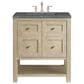 James Martin Vanities Breckenridge 30" Single Vanity in Whitewashed Oak with 3 cm Parisien Bleu Quartz Top, , large