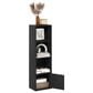 HOMLUX 4-Tier Shelf Bookcase with Door Storage Cabinet in Blackwood, , large