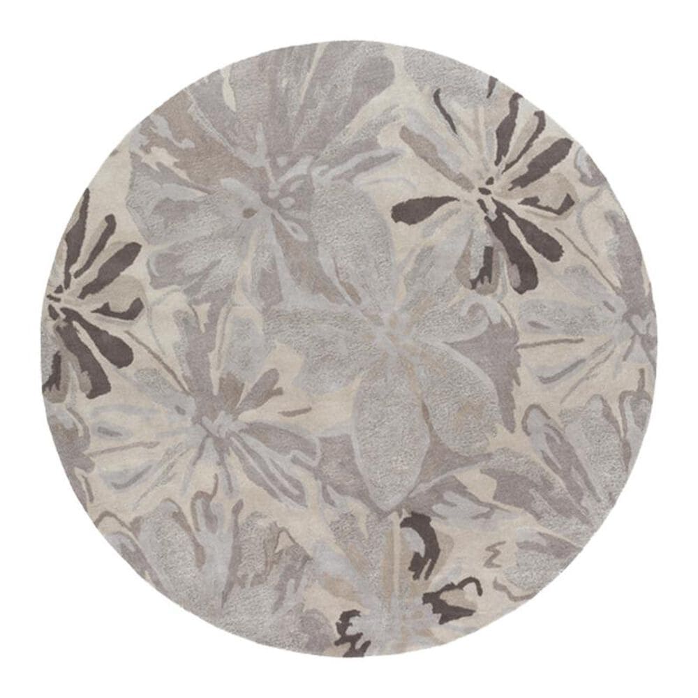 Surya Athena ATH-5135 6" Round Taupe, Gray and Charcoal Area Rug, , large