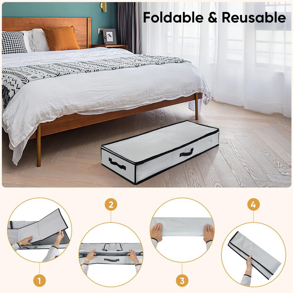 HOMLUX 40" Christmas Wrapping Paper Storage Organizer in Grey, , large