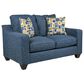 J Cooper USA Galaxy Stationary Sofa and Loveseat Set in Azure and Galaxy Blue, , large