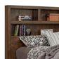 Riva Ridge Modern Loft King Bookcase Platform Bed in Brownstone, , large