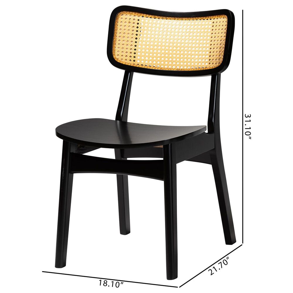 Baxton Studio Tafari Side Chair in Dark Brown and Light Brown (Set of 2), , large