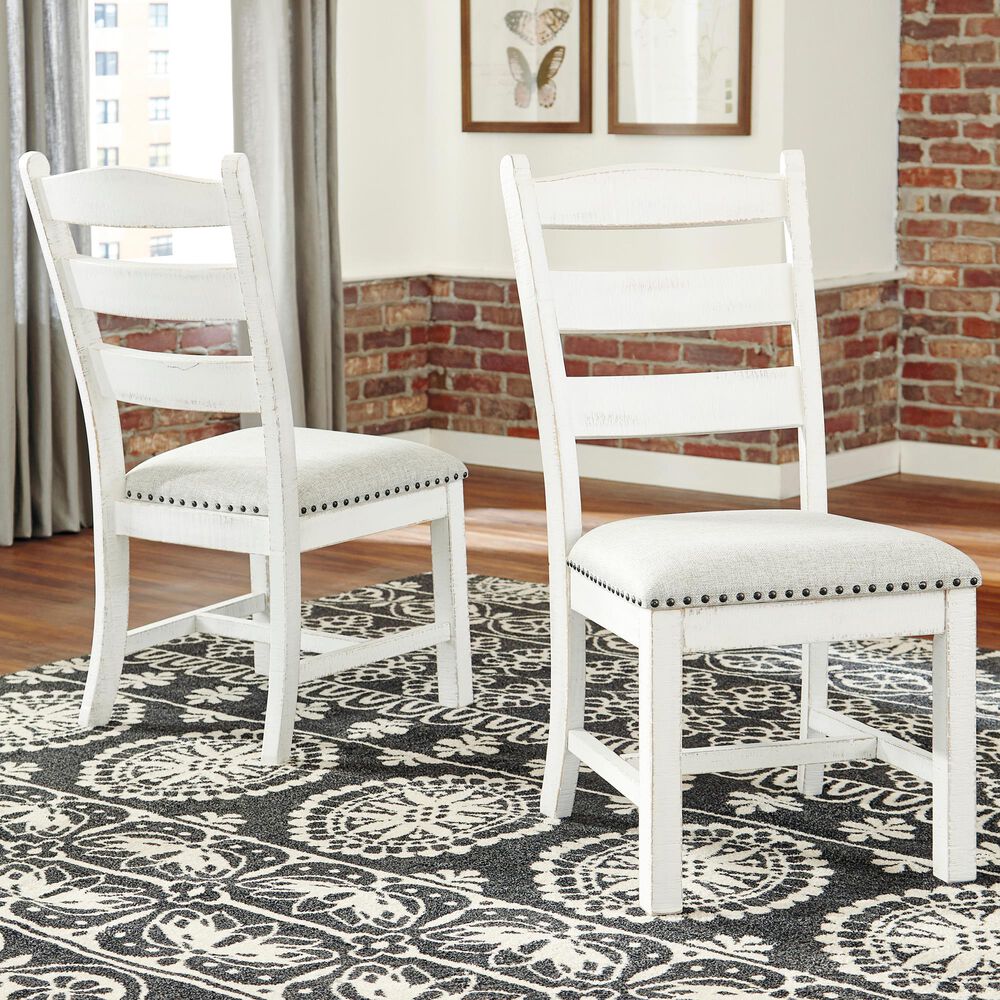 Ashley Valebeck Dining Chair Set of 2 in Beige and White, , large
