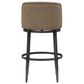 Armen Living Eunice Swivel Bar Height Stool with Mushroom Brown Upholstery in Antique Pewter, , large