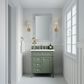 James Martin Vanities Brittany 30" Single Bathroom Vanity in Smokey Celadon with 3 cm Arctic Fall Solid Surface Top and Rectangular Sink, , large