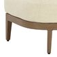 Ashley Serene Bay Ottoman with White Cushion in Dark Brown, , large
