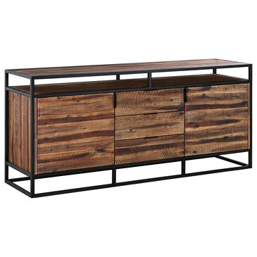 Blue River Ludgate 3-Drawer Sideboard in Rustic Acacia and Black, , large