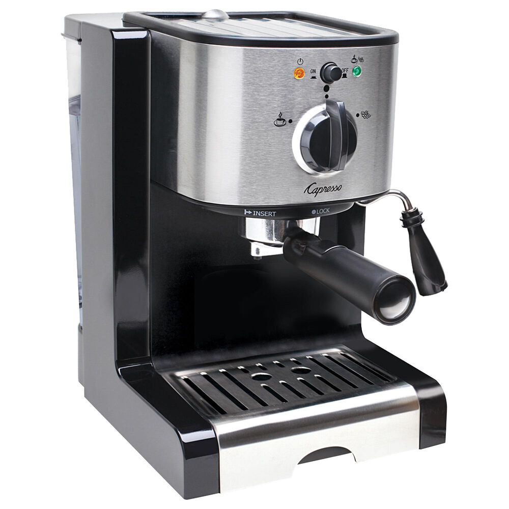 Jura 46 Oz EC100 Pump Espresso and Cappuccino Machine in Black and Stainless Steel, , large