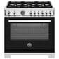 Bertazzoni Professional 5.7 Cu. Ft. Freestanding Dual Fuel Range in Nero, , large