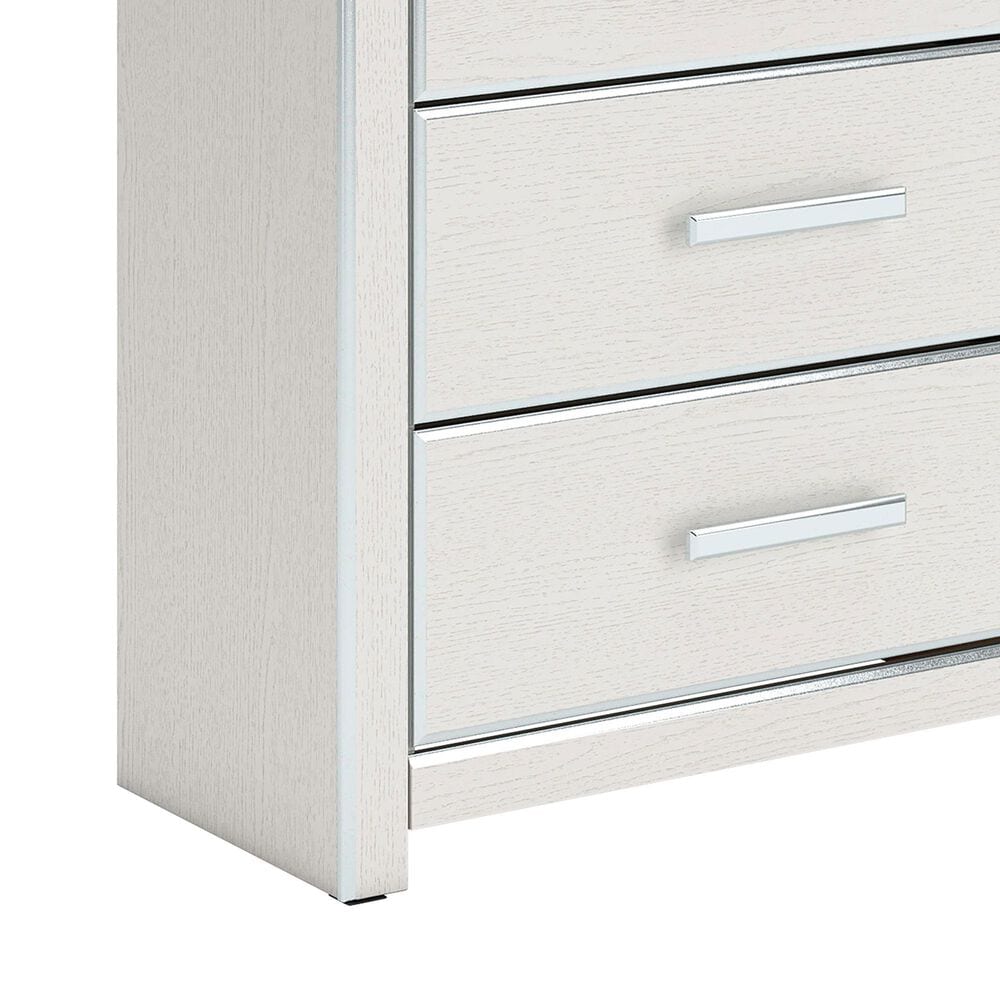 Ashley Zuraleus 5-Piece Queen Upholstered Platform Bedroom Set in Matte White, , large