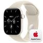 Apple Watch Series 12 (GPS + Cellular) 42mm Pearl White Ceramic Case with Sand Sport Band - M/L and 2-Year AppleCare+, , large