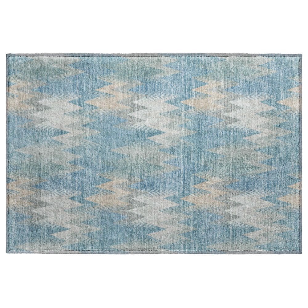 Dalyn Rug Company Soft Essentials Chevron Teal 2"6" x 3"10" Area Rug, , large