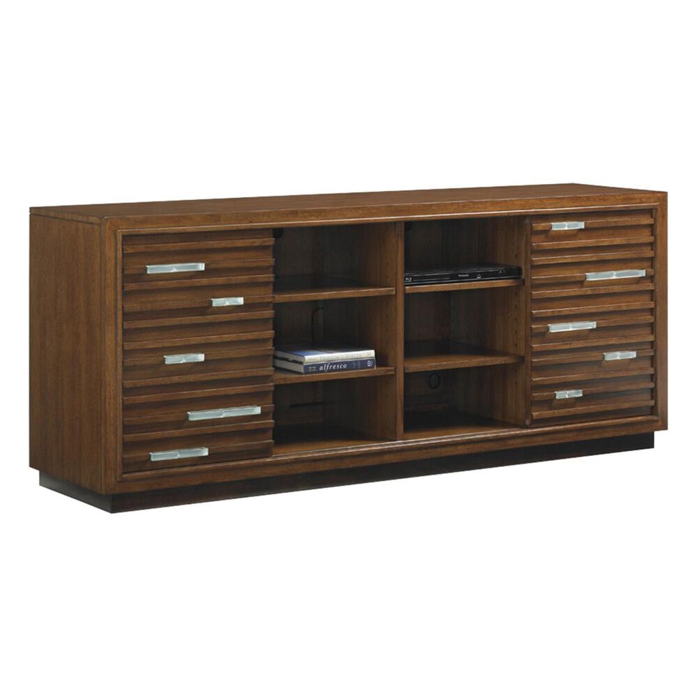 Tommy Bahama Home Island Fusion Princeville Media Console in Dark Walnut, , large