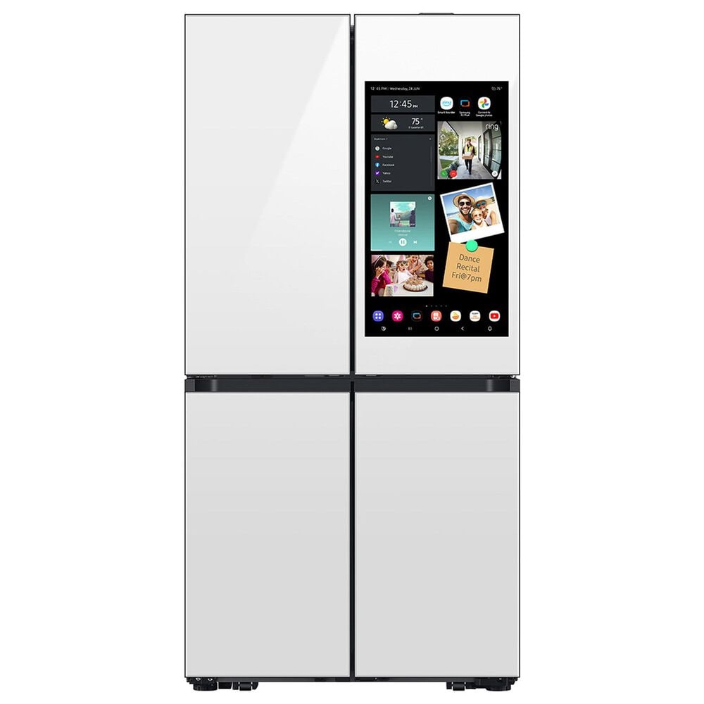 Samsung Bespoke 28.6 Cu. Ft. 4-Door Flex French Door Refrigerator AI Family Hub+ in White Glass, , large