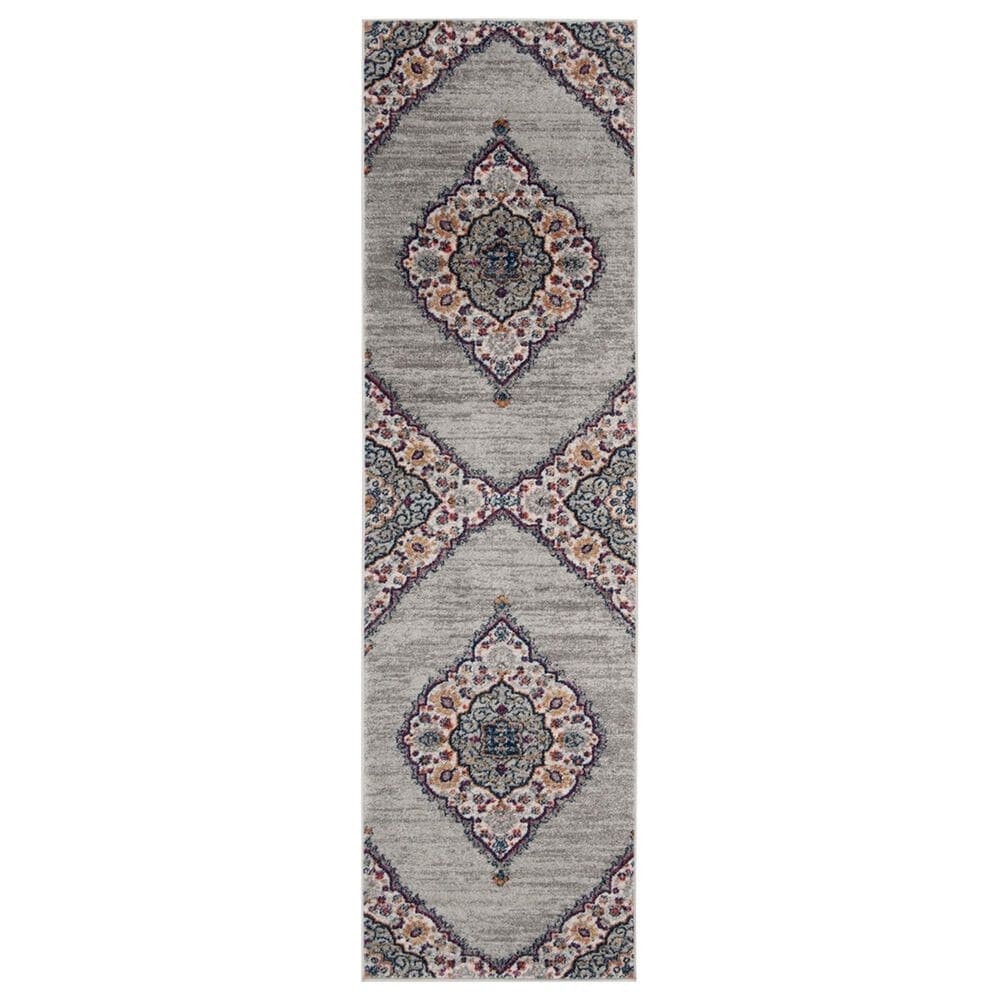 Safavieh Madison MAD153R 2"3" x 8" Light Grey and Fuchsia Runner, , large