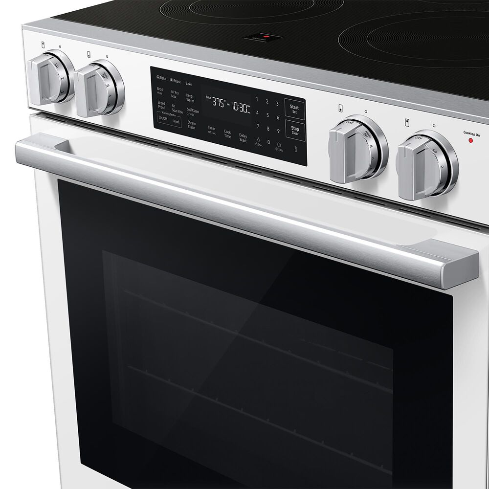 Samsung Bespoke 6.3 Cu. Ft. Smart Slide-In Electric Range with True Convection in White Glass, , large