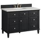 James Martin Vanities Lorelai 48" Single Vanity in Black Onyx with 3 cm Lime Delight Quartz Top, , large