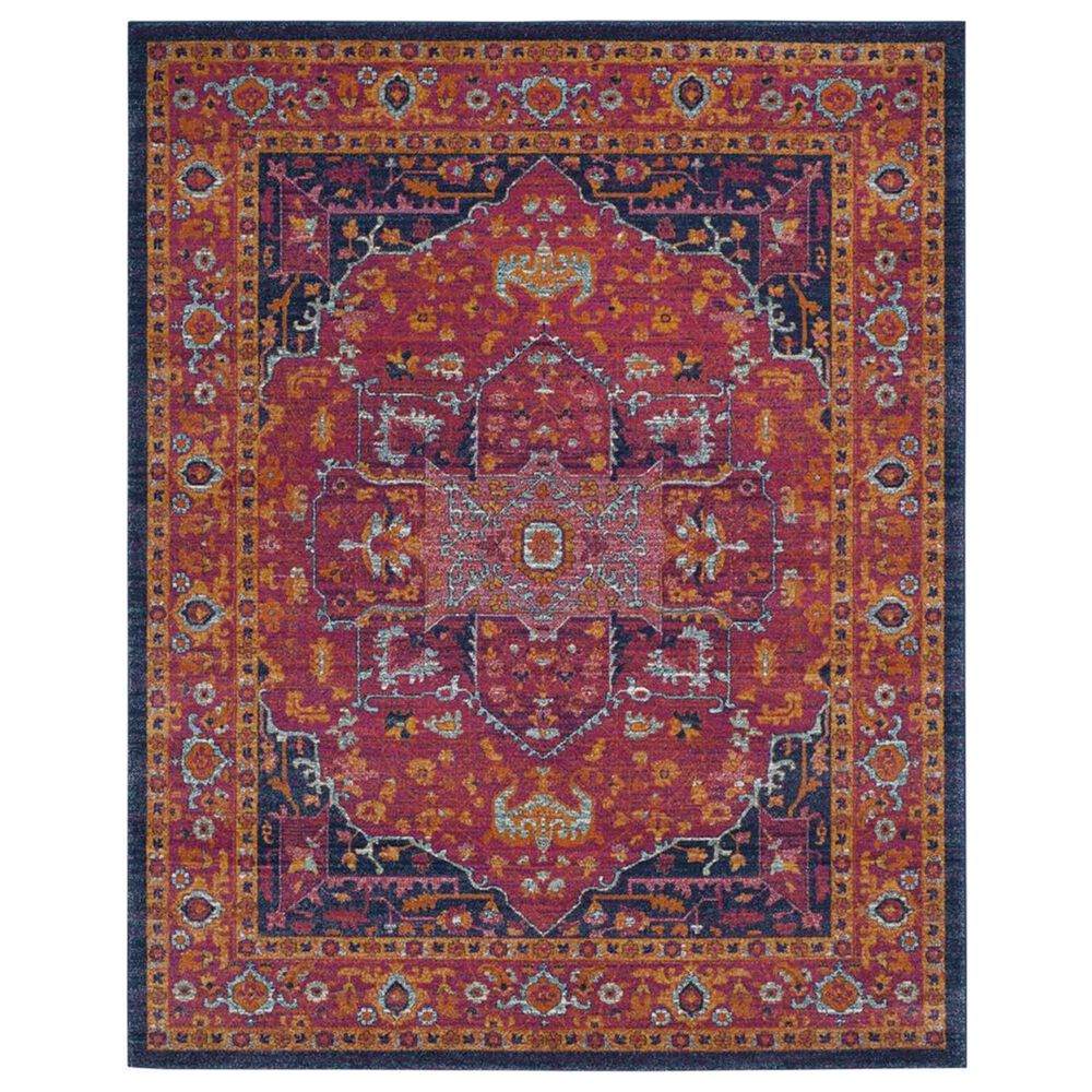 Safavieh Evoke EVK275S 10" x 14" Fuchsia and Orange Area Rug, , large