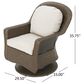 Hearth and Haven Liam Swivel Club Chair with Beige Cushion in Brown (Set of 2), , large