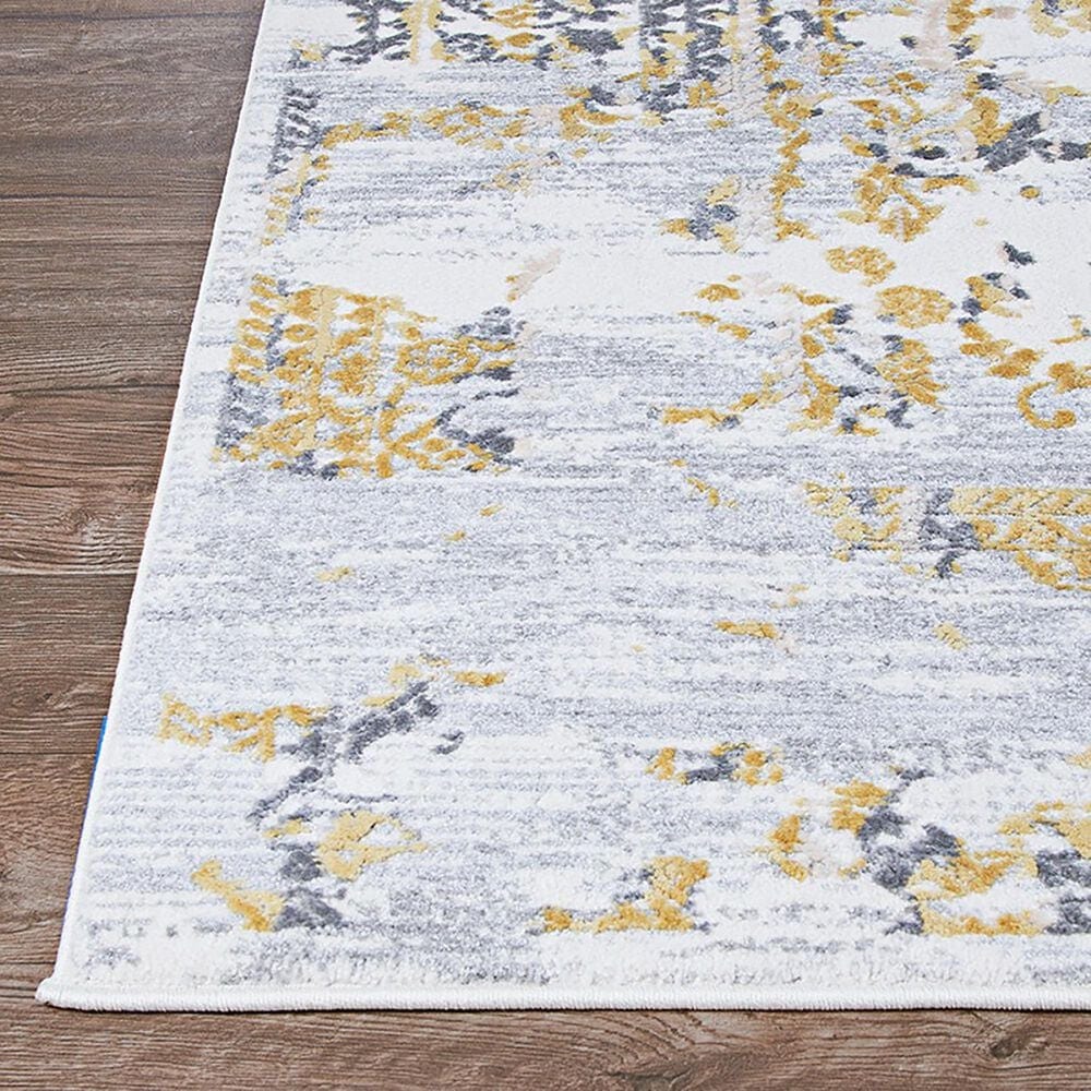 Couristan Calinda Samovar 2&#39; x 3&#39; Gold, Silver and Ivory Area Rug, , large