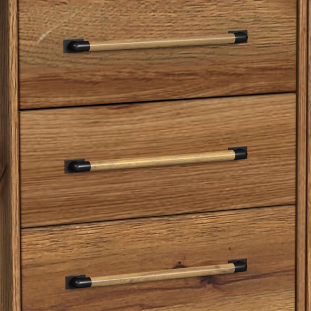 Hawthorne Furniture Norcross 5-Drawer Gentleman&#39;s Chest in Hickory and Black, , large