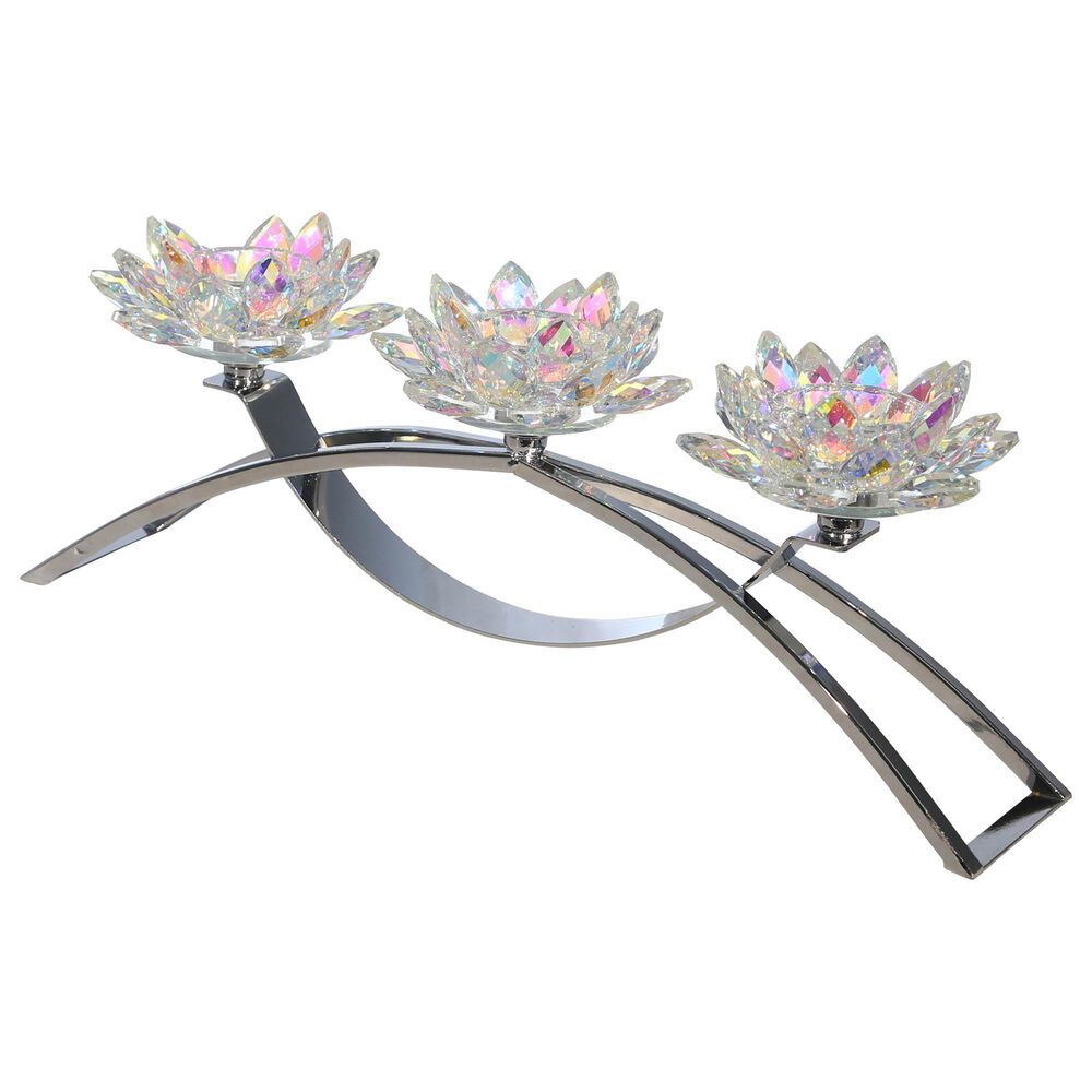 Sagebrook Home 16" Candle Holder in Silver, , large