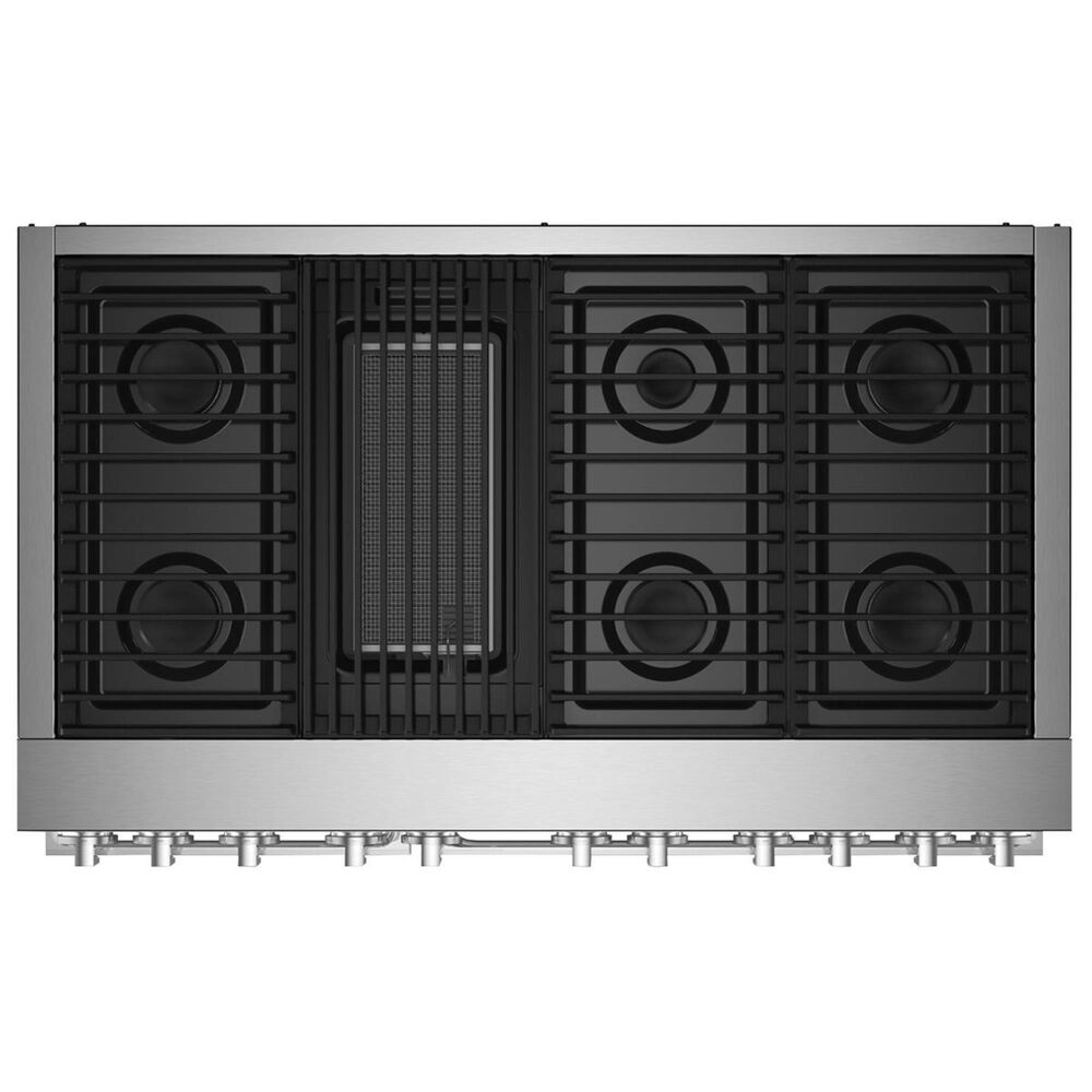 JennAir Noir 48&quot; Professional Range with Gas Grill in Stainless Steel, , large