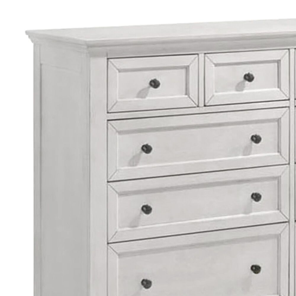 Hawthorne Furniture San Mateo 10-Drawer Dresser and Mirror in Rustic White, , large