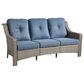 HOMLUX Outdoor Wicker Conversation Sofa in Denim Blue, , large