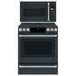 Cafe 2-Piece Kitchen Package with 30" Slide-In Range and 1.7 Cu. Ft. Microwave Oven in Matte Black, , large