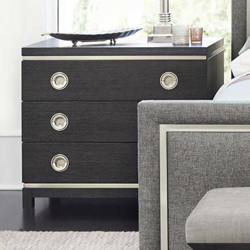 Bernhardt Decorage 3 Drawer Nightstand in Cerused Mink, , large