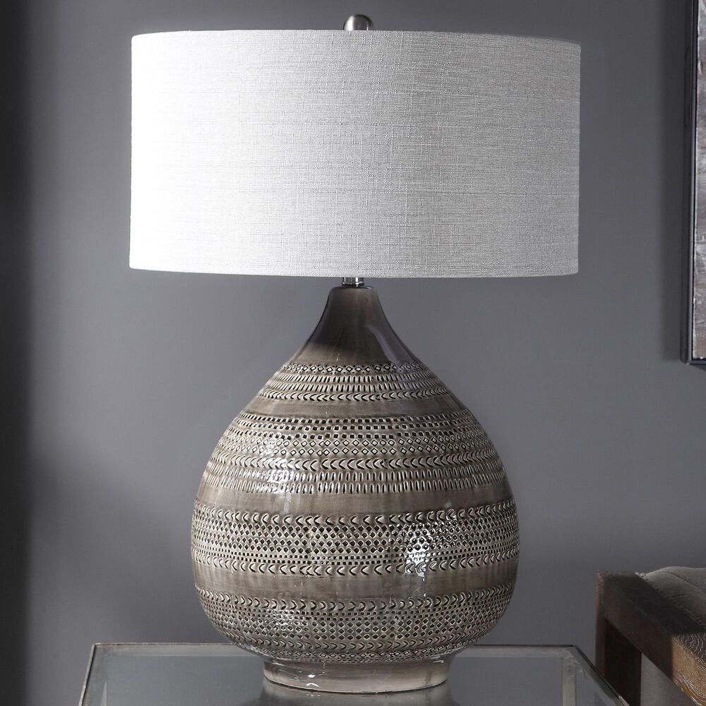 Uttermost Batova Table Lamp in Taupe Gray, , large