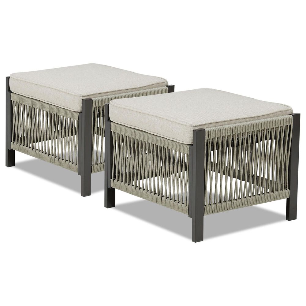 Sunwell Garden Outdoor Ottoman in Beige (Set of 2), , large