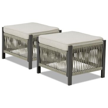 Sunwell Garden Outdoor Ottoman in Beige (Set of 2), , large